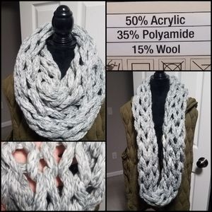 Chunky Handknit Infinity Scarf